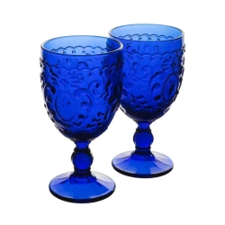 Набор бокалов для вина Gipfel Ontario 51523, 2 шт, 350 мл, стекло, синий