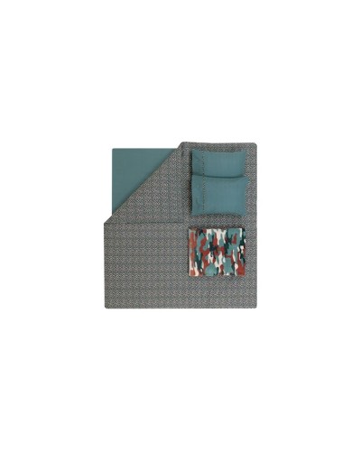 Yataq dəsti Yataş Tris, yorğan üzü 160x220 sm, yorğan 160x220 sm, mələfə 100x200 sm, yastıq üzü 50x70 sm, birnəfərlik, poliester/pambıq, Mavi