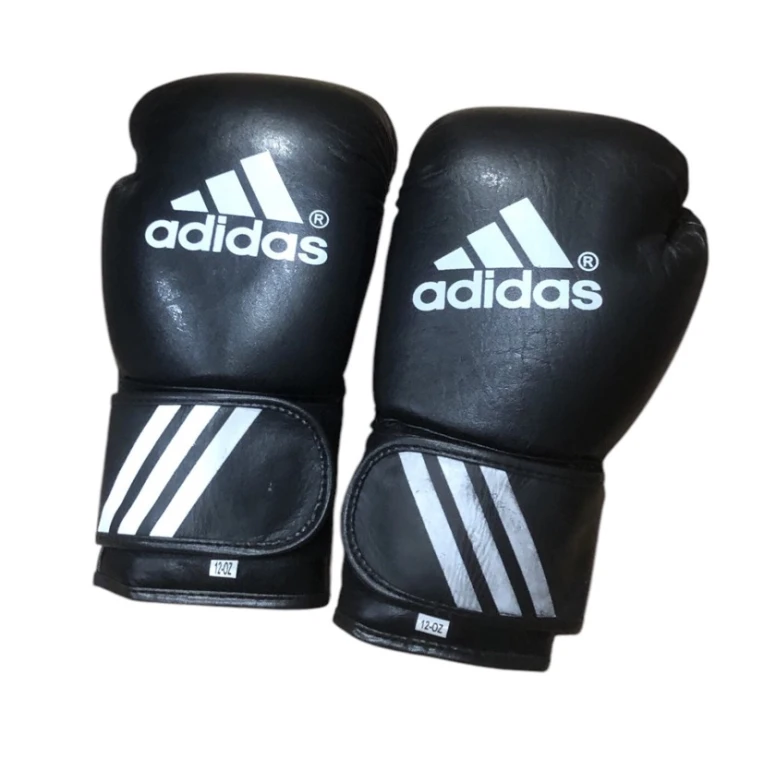 Boks üçün 16oz ölçülü təbii dəri qara əlcəyi