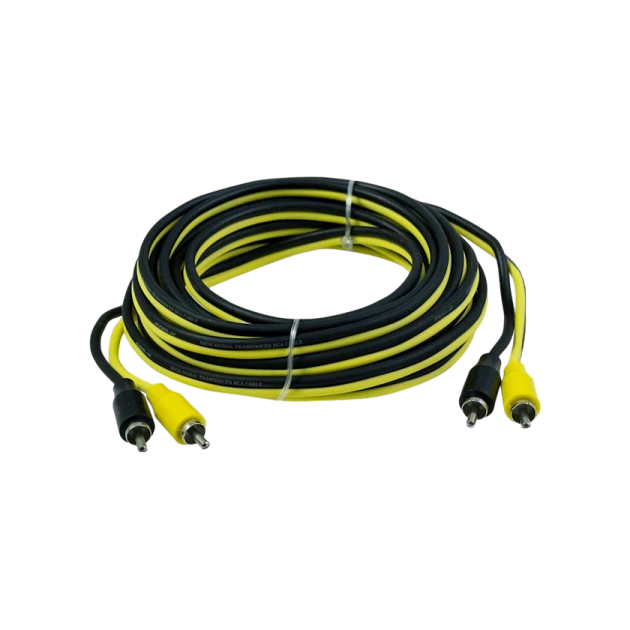Силовой аудио-кабель для автомобиля For-X X-25RCA, желтый/черный, 5 м Силовой аудио-кабель для автомобиля For-X X-25RCA, желтый/черный, 5 м
