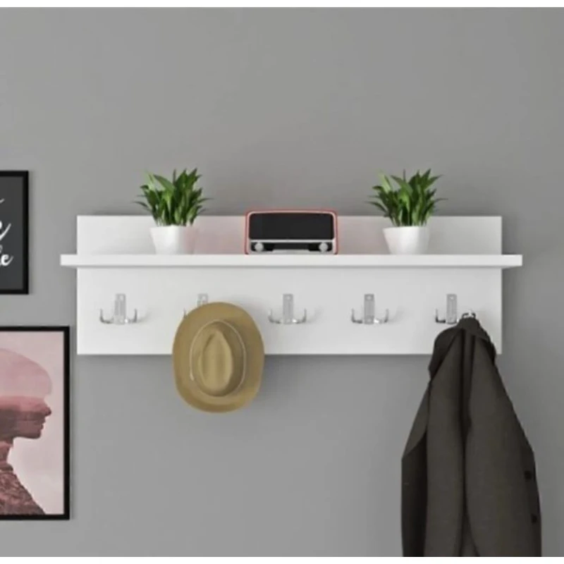 Вешалка Art_asilqan_7, ламинат, белая, 20х80 см Вешалка Art_asilqan_7, ламинат, белая, 20х80 см