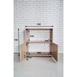 Тумба 73x73x32 см, ЛДСП, Сомона, Коричневый