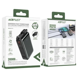 Внешний аккумулятор Acefast M4 PD67W 20000mAh Черный и подарочный кабель Hoco X88 Usb-Lightning Внешний аккумулятор Acefast M4 PD67W 20000mAh Черный и подарочный кабель Hoco X88 Usb-Lightning
