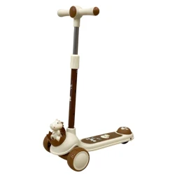 Детский самокат JJR Dino N900_white, белый/коричневый Детский самокат JJR Dino N900_white, белый/коричневый