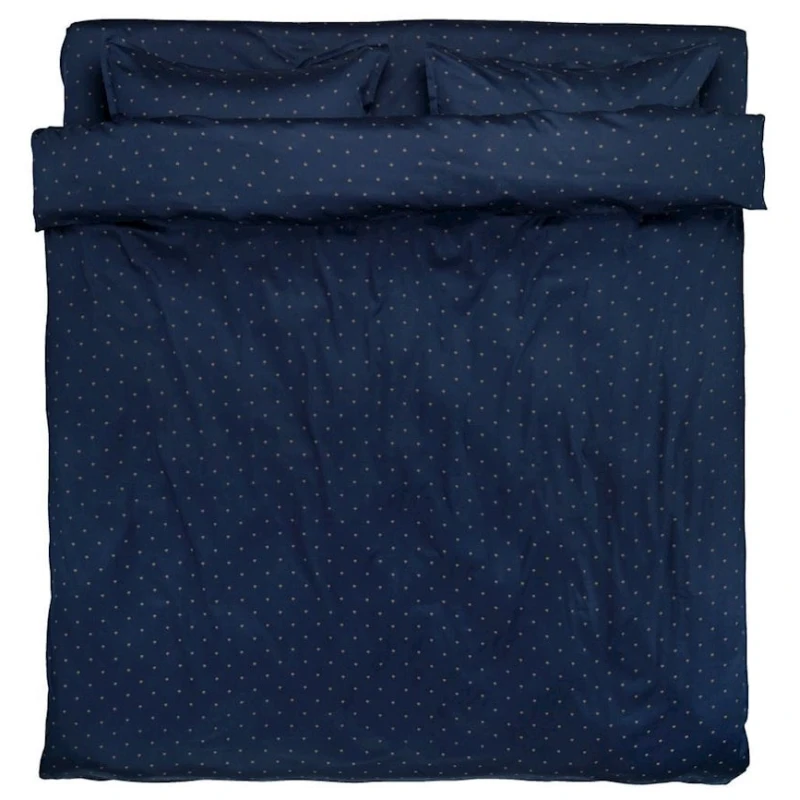 Комплект постельного белья JYSK Stella, узоры, пододеяльник 200x220 см, простыня 240x260 см, двуспальный, сатин/хлопок, синий Комплект постельного белья JYSK Stella, узоры, пододеяльник 200x220 см, простыня 240x260 см, двуспальный, сатин/хлопок, синий