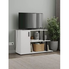 TV üçün tumba 3563_LETNEWDobDecWh, LDSP, ağ, 70x40x110 sm