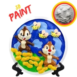 Панно-3D-раскраска 10101012 Чип и Дейл, гипс Панно-3D-раскраска 10101012 Чип и Дейл, гипс