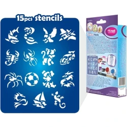 Набор для тату TyToo Glitter Tattoo Kit Pluckey, 15 трафаретов