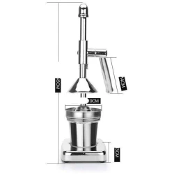 Ручная соковыжималка для цитрусовых Zövq050, нержавеющая сталь, 0.6 л, серебристый