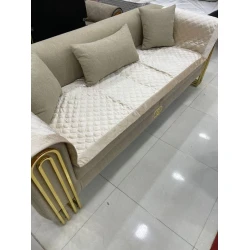 Чехол на диван MiraNova LQ-047, бархат, белый