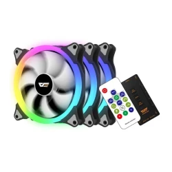 Набор корпусных кулеров DarkFlash CS140 3in1 LED Black