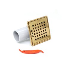 Yerüstü trap TM.18331, yan çıxışlı, paslanmayan polad, 10x10 sm