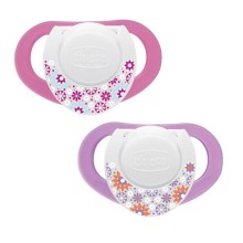 Əmziklər dəsti Chicco Physio Compact Pink, 6-12 ay, lateks, 2 əd, çəhrayı