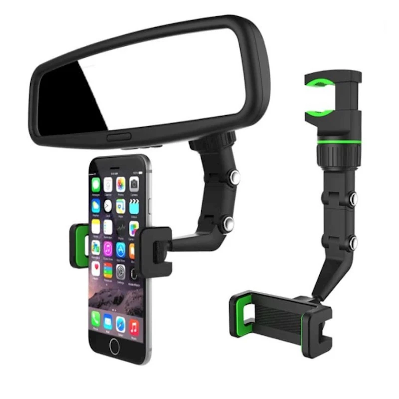 Avtomobil üçün tutacaq Universal Clip New 360 Degrees Multifunctional Rearview Mirror Phone Holder for car