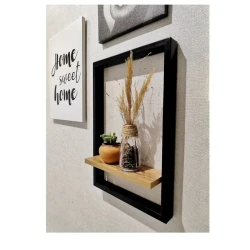 Полка настенная 3563_LoftPolkaVekVotan, 34x9x50 см, ЛДСП, коричневая Полка настенная 3563_LoftPolkaVekVotan, 34x9x50 см, ЛДСП, коричневая