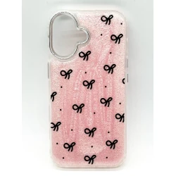 Чехол case для iPhone 16 Plus Bows Pink
