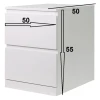 Тумба 3563, ЛДСП, белая, 55x50x50 см Тумба 3563, ЛДСП, белая, 55x50x50 см