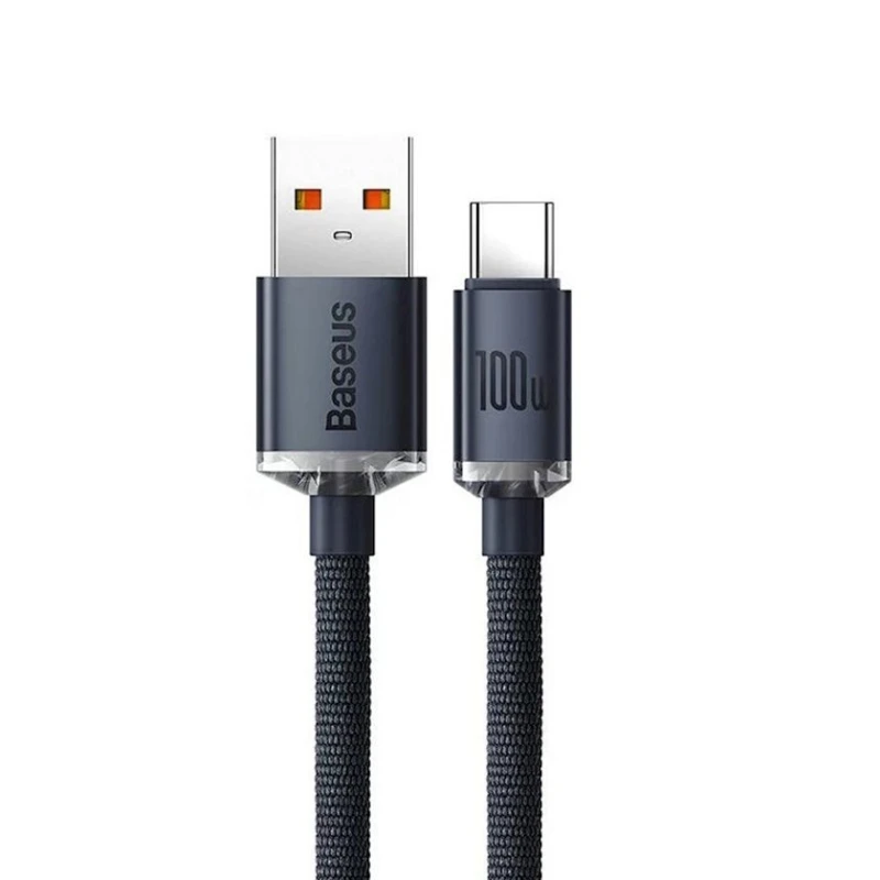 Кабель USB Baseus Crystal Shine Series Fast Charging Data Cable USB to Type-C, Черный