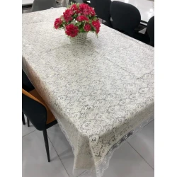 Скатерть MiraNova CTS-119, белая, 160x210 см