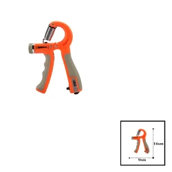 Эспандер кистевой Gymnic, с счетчиком, 16x9 см, оранжевый, 60 кг