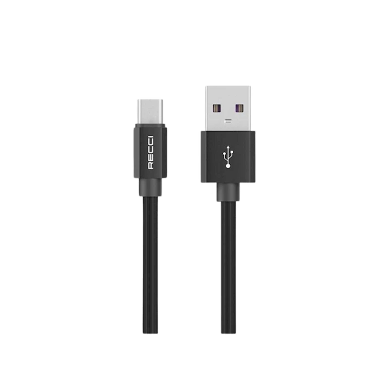 Kabel USB Type-C Recci RTC-N17C, 1.5 m, qara