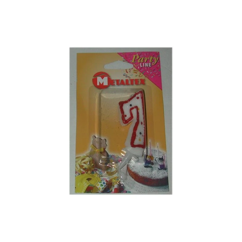 Şam-rəqəm Metaltex, rəqəm 7, ağ