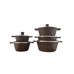 Qazan dəsti Z.H ZGH_00596, qranit, qəhvəyi, 20/24/28/32 sm