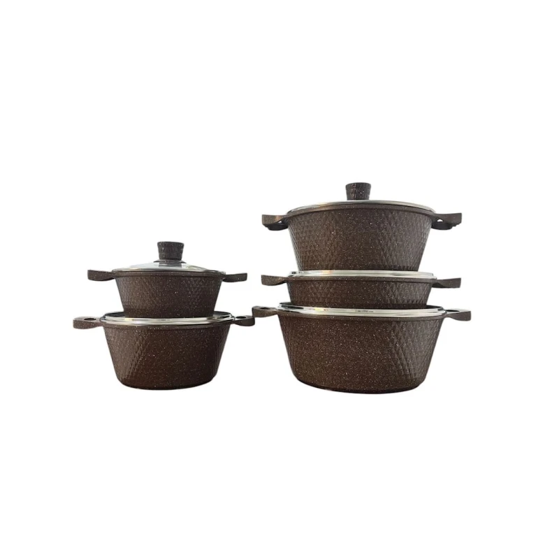 Набор кастрюль Z.H ZGH_00596, гранит, коричневый, 20/24/28/32 см Набор кастрюль Z.H ZGH_00596, гранит, коричневый, 20/24/28/32 см