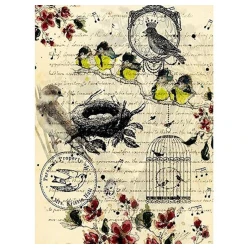 Рисовая бумага для декупажа Cadence - 147, А3, 29.7x42 см