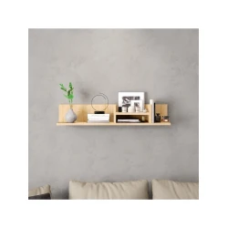 Настенная полка Art Mebel 95, ламинат, 16х90х15 см, бежевая Настенная полка Art Mebel 95, ламинат, 16х90х15 см, бежевая