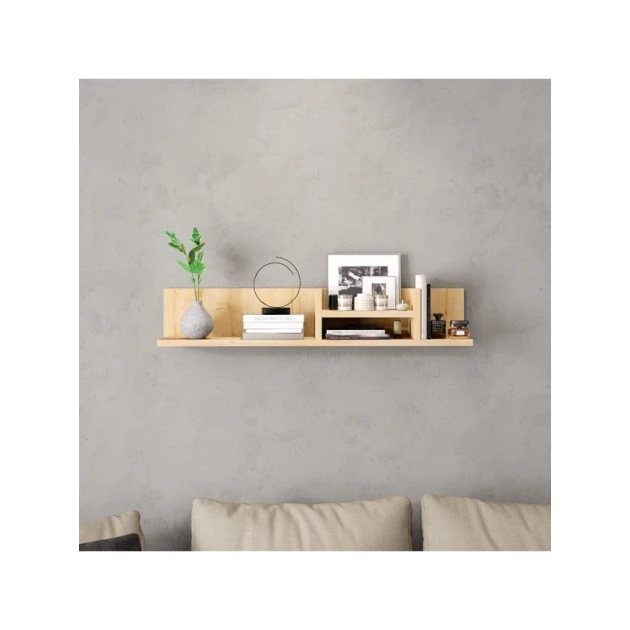 Настенная полка Art Mebel 95, ламинат, 16х90х15 см, бежевая Настенная полка Art Mebel 95, ламинат, 16х90х15 см, бежевая