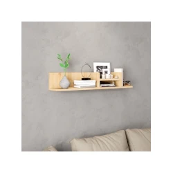 Настенная полка Art Mebel 95, ламинат, 16х90х15 см, бежевая Настенная полка Art Mebel 95, ламинат, 16х90х15 см, бежевая