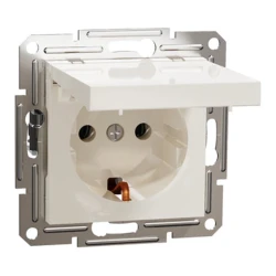 Розетка Schneider Electric Asfora EPH3170123, бежевая, 7.1х7.1 см