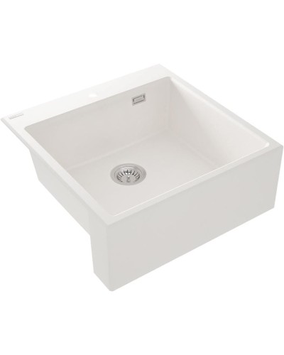 Mətbəx çanağı Deante Eridan ZQE_A10K, qranit, ağ, 60x61x21.4 sm