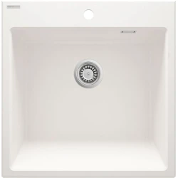 Кухонная мойка Deante Eridan ZQE_A10K, гранит, белая, 60x61x21.4 см