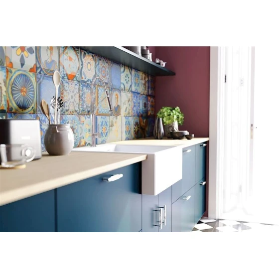 Кухонная мойка Deante Eridan ZQE_A10K, гранит, белая, 60x61x21.4 см