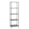 Стеллаж JYSK Horbelev 5 полок, черный Стеллаж JYSK Horbelev 5 полок, черный