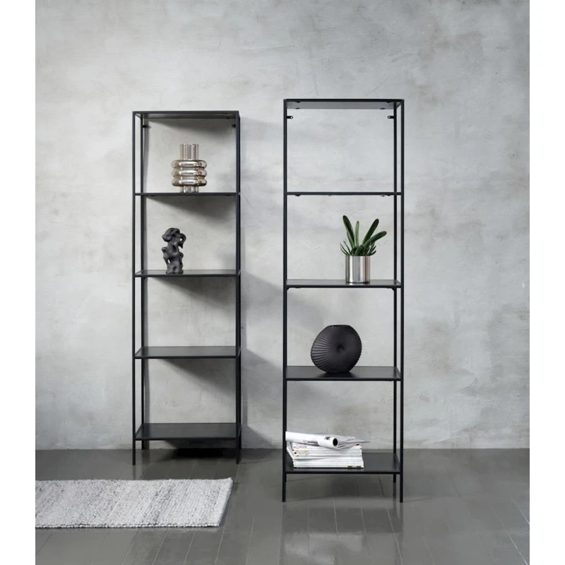 Стеллаж JYSK Horbelev 5 полок, черный Стеллаж JYSK Horbelev 5 полок, черный