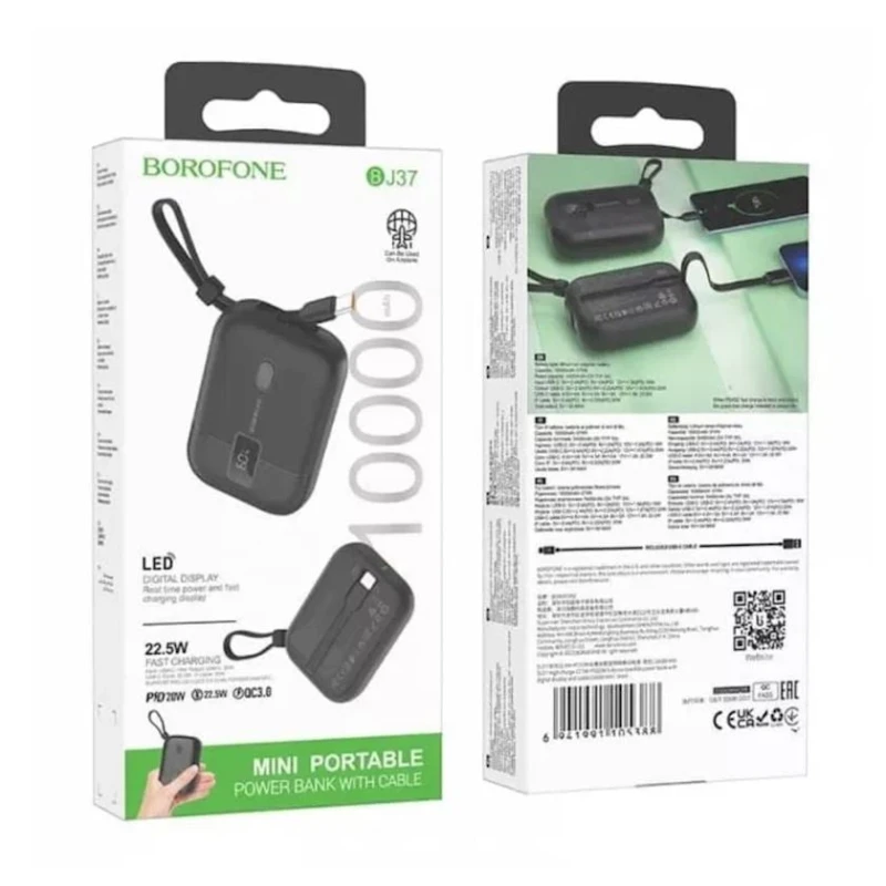 Внешний аккумулятор Borofone BJ37 10000 mAh Black