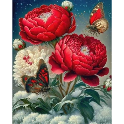 Алмазная мозаика Diamond Mosaic Красные пионы, 40х50 см