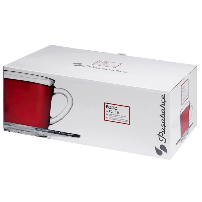 Набор чашек для чая Pasabahce, 6 шт, прозрачный