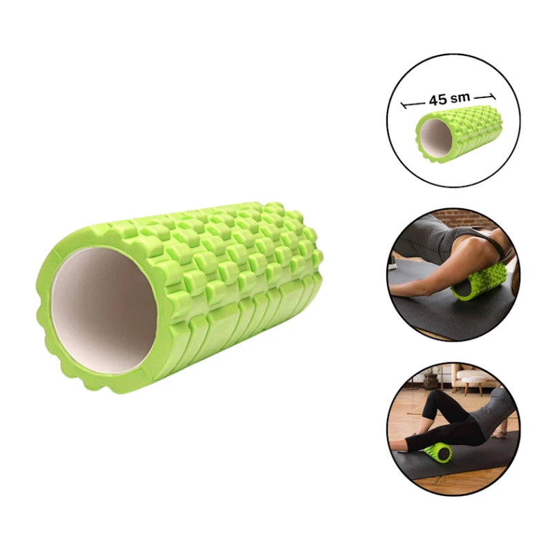 Массажный ролик с зубцами Gymnic 1003, зеленый, 45 см