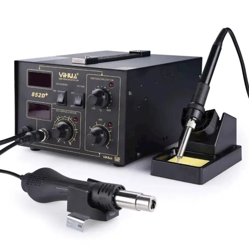 Электрический паяльник с термофеном Yihua 852D+ Электрический паяльник с термофеном Yihua 852D+