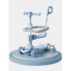 Самокат с сиденьем 5237_588-1M, с музыкой, складной, 1-6 лет, голубой Самокат с сиденьем 5237_588-1M, с музыкой, складной, 1-6 лет, голубой