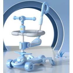 Самокат с сиденьем 5237_588-1M, с музыкой, складной, 1-6 лет, голубой Самокат с сиденьем 5237_588-1M, с музыкой, складной, 1-6 лет, голубой