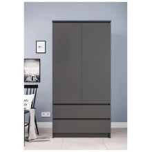 Şkaf Letta, LDSP, boz, 180x51.5x90 sm