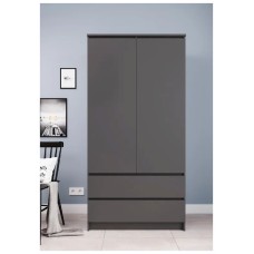 Şkaf Letta, LDSP, boz, 180x51.5x90 sm