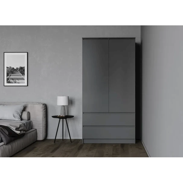 Шкаф Letta, ЛДСП, серый, 180x51.5x90 см Шкаф Letta, ЛДСП, серый, 180x51.5x90 см