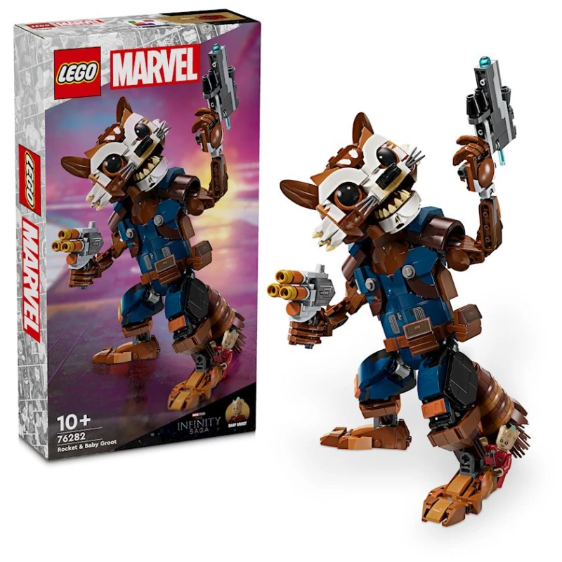 Конструктор LEGO Marvel Rocket and Baby Groot 76282, 10+ лет, 566 деталей Конструктор LEGO Marvel Rocket and Baby Groot 76282, 10+ лет, 566 деталей
