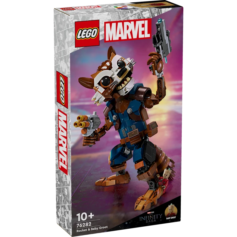 Конструктор LEGO Marvel Rocket and Baby Groot 76282, 10+ лет, 566 деталей Конструктор LEGO Marvel Rocket and Baby Groot 76282, 10+ лет, 566 деталей